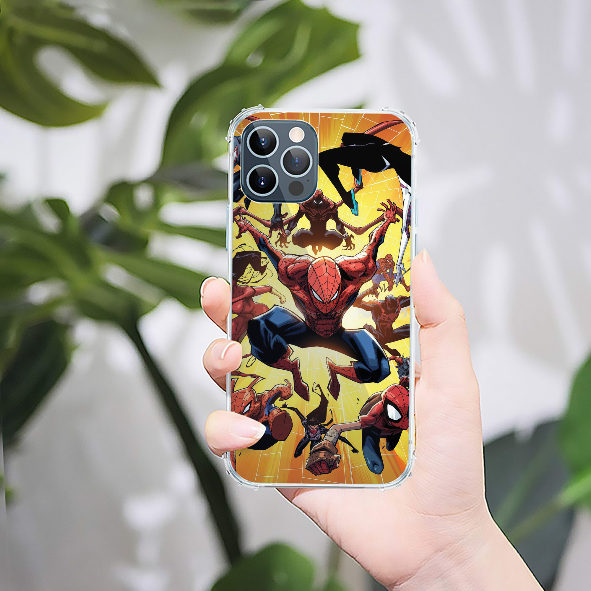 （画像用） Spider Man スパイダーマン 【iPhone 12シリーズ対応】透明スマホケース（クリアソフトケース）